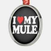 I LIEBE MEIN MAULTIER SILBERNES ORNAMENT (Links)
