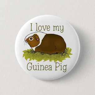 I Liebe mein Meerschweinchen Button