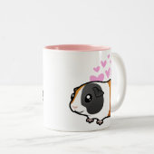 I Liebe mein Meerschweinchen/Cavy (glattes Haar) Zweifarbige Tasse (VorderseiteRechts)