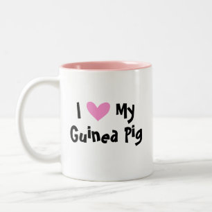 I Liebe mein Meerschweinchen/Cavy (glattes Haar) Zweifarbige Tasse