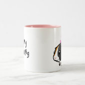 I Liebe mein Meerschweinchen/Cavy (glattes Haar) Zweifarbige Tasse (Mittel)