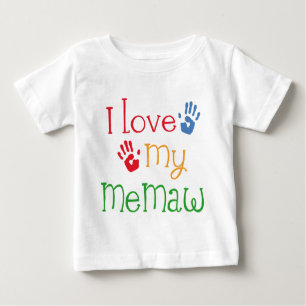 I Liebe mein Memaw Handprints Baby T-shirt