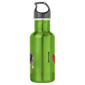 I Liebe mein mini amerikanischer Schäfer Edelstahlflasche (Rückseite)