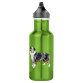 I Liebe mein mini amerikanischer Schäfer Edelstahlflasche (Rechts)