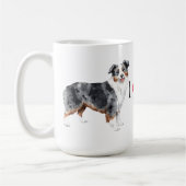 I Liebe mein mini amerikanischer Schäfer Kaffeetasse (Links)