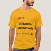 I Liebe mein MiniaturGoldendoodle (weiblicher T-Shirt (Vorderseite)
