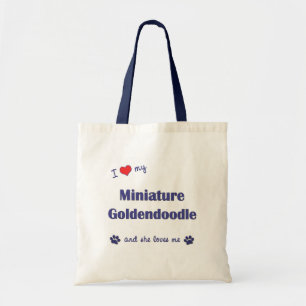 I Liebe mein MiniaturGoldendoodle (weiblicher Tragetasche
