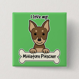 I Liebe mein MiniaturPinscher Button