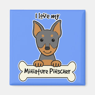 I Liebe mein MiniaturPinscher Magnet