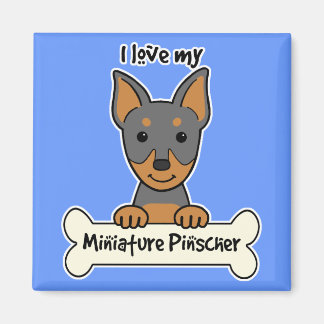 I Liebe Mein Miniaturpinscher Magnet