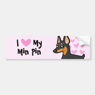 I Liebe mein MiniaturPinscher/Manchester-Terrier Autoaufkleber