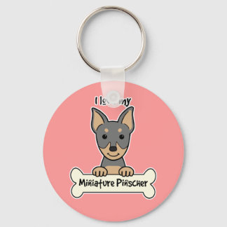 I Liebe Mein Miniaturpinscher Schlüsselanhänger