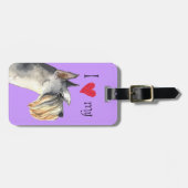 I Liebe mein MiniaturSchnauzer Gepäckanhänger (Vorderseite horizontal)