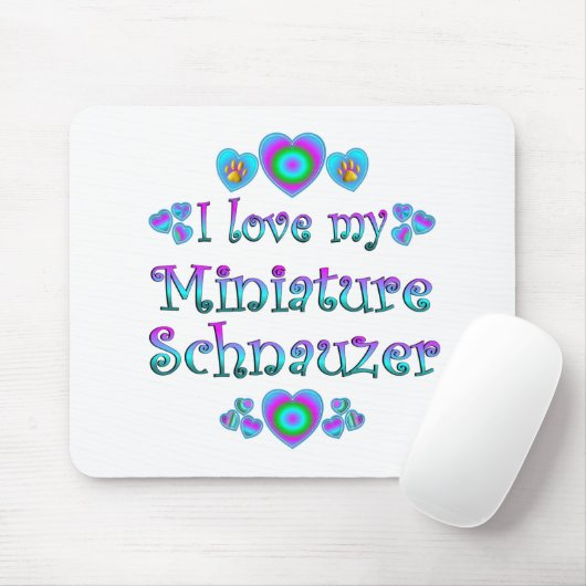 I Liebe mein MiniaturSchnauzer Mousepad (Mit Mouse)