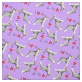I Liebe mein MiniaturSchnauzer Stoff (Muster)