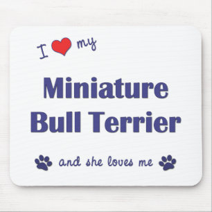 I Liebe mein Miniaturstier-Terrier (weiblicher Mousepad
