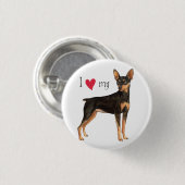 I Liebe mein minimales Button (Vorne & Hinten)