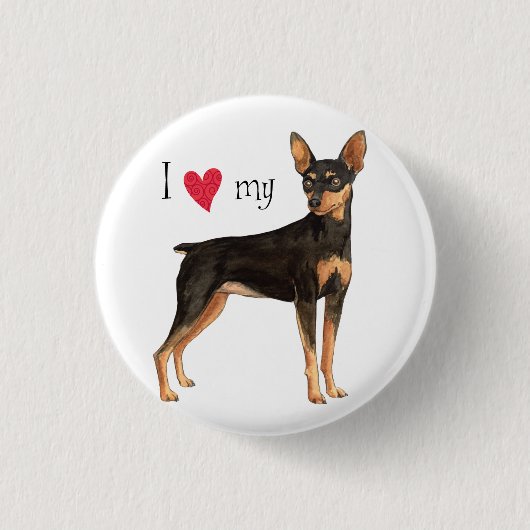 I Liebe mein minimales Button (Vorderseite)