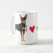 I Liebe mein minimales Button Kaffeetasse (Vorderseite Links)