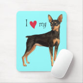 I Liebe mein minimales Button Mousepad (Mit Mouse)