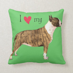 I Liebe mein Ministier-Terrier Kissen