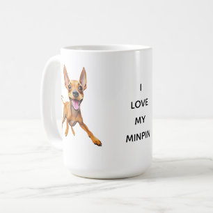 I LIEBE MEIN MINPIN Mininpin Minipinscher Hundedat Kaffeetasse