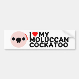 I LIEBE MEIN MOLUCCAN COCKATOO AUTOAUFKLEBER