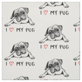 I Liebe mein Mops-Gewebe Stoff (Muster)