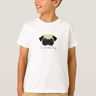 I Liebe Mein Mops Niedlicher Mops und Liebe Zitat T-Shirt