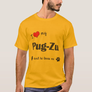 I Liebe mein Mops-Zu (männlicher Hund) T-Shirt