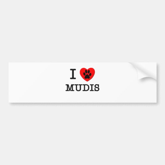 I LIEBE MEIN MUDIS AUTOAUFKLEBER (Vorne)