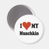 I Liebe Mein Munchkin-Merchandise Magnet (Vorderseite/Rückseite)