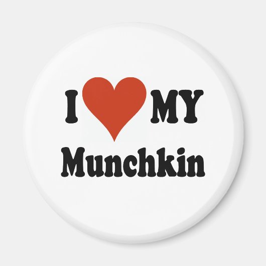I Liebe Mein Munchkin-Merchandise Magnet (Vorne)
