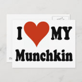 I Liebe Mein Munchkin-Merchandise Postkarte (Vorne/Hinten)