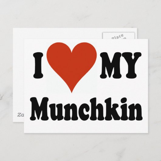 I Liebe Mein Munchkin-Merchandise Postkarte (Vorne/Hinten)