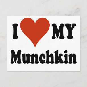I Liebe Mein Munchkin-Merchandise Postkarte