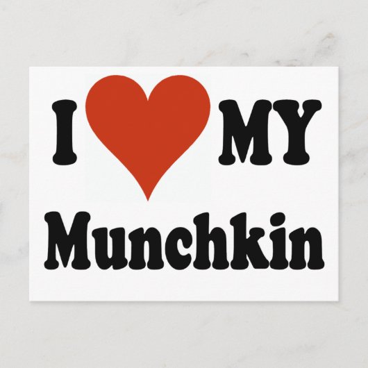 I Liebe Mein Munchkin-Merchandise Postkarte (Vorderseite)