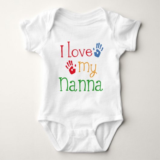 I Liebe mein Nanna Handprints Baby Strampler (Vorderseite)