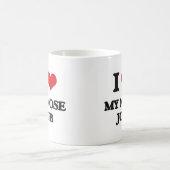 I Liebe mein Nasen-Job Kaffeetasse (Mittel)