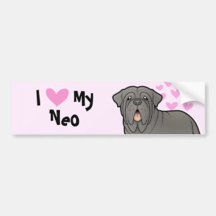 I Liebe mein neapolitanischer Mastiff Autoaufkleber