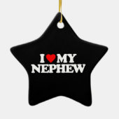I LIEBE MEIN NEFFE KERAMIK ORNAMENT (Hinten)