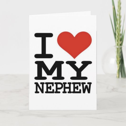 ****I LIEBE MEIN NEPHEW*** GEBURTSTAG KARTE (Vorderseite)
