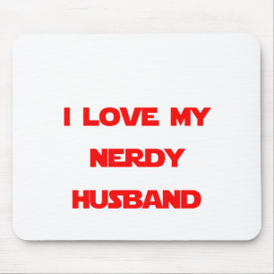 I Liebe mein Nerdy Ehemann Mousepad