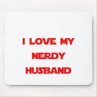 I Liebe mein Nerdy Ehemann Mousepad