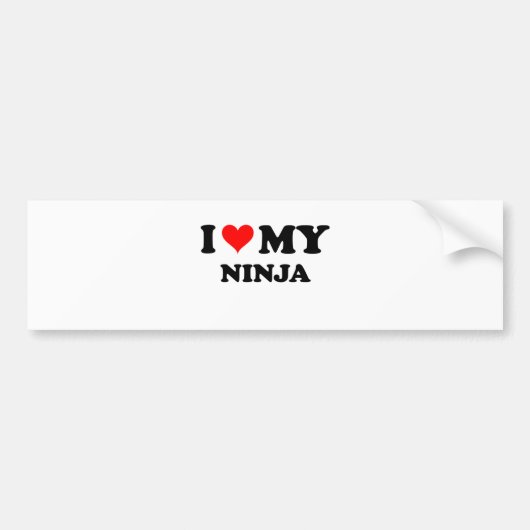 I Liebe mein Ninja Autoaufkleber (Vorne)