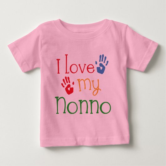 I Liebe mein Nonno (Handprints) Baby T-shirt (Vorderseite)