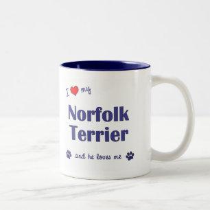 I Liebe mein Norfolk-Terrier (männlicher Hund) Zweifarbige Tasse