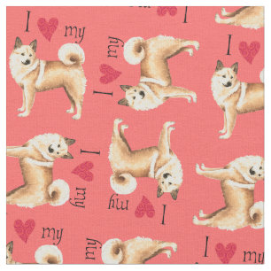 I Liebe mein norwegisches Buhund Stoff