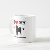 I Liebe mein norwegisches Elkhound Kaffeetasse (Vorderseite Links)