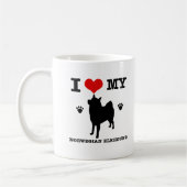 I Liebe mein norwegisches Elkhound Kaffeetasse (Links)